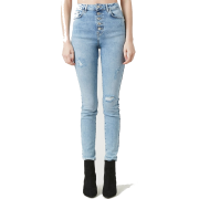 High-Rise Exposed Button Skinny Jeans - Jeans - $29.90 