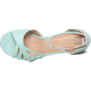 High heel open toe mint green sandal - 凉鞋 - 