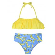 Hilor Girl's Bikini Set Crop Flounce Two Piece Swimsuits Kids Haler Bathing Suits - Купальные костюмы - $5.99  ~ 5.14€