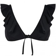 Hilor Women's Halter Triangle Bra Top Swimwear Ruffle Bikini Swim Top - Costume da bagno - $15.99  ~ 13.73€