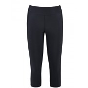 Hilor Women's High Waist UV Rash Guard Pants Crop Swim Leggings Sports Capri Tights - Swimsuit - $16.99  ~ £12.91