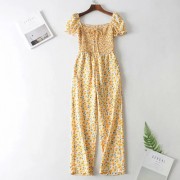Holiday style yellow flower print jumpsu - Pyjamas - $27.99  ~ 24.04€
