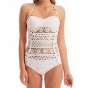 Hollow One Piece Crochet Swimming Suit - Swimsuit - $25.00 