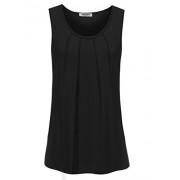 Hotouch Women's Casual Pleated Front Sleeveless Blouse Tops - Рубашки - короткие - $4.99  ~ 4.29€