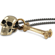 Human Skull & Bone Necklace  - 项链 - $50.00  ~ ¥335.02