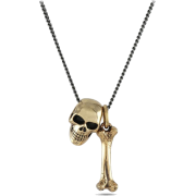 Human Skull & Bone Necklace #bone #bones - 项链 - $50.00  ~ ¥335.02