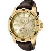 I By Invicta Men's 43663-004 Gold Dial Brown leather Watch - Watches - $69.95 