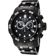 Invicta Men's 0076 Pro Diver Collection Chronograph Black Ion-Plated Stainless Steel Watch - Watches - $134.27 