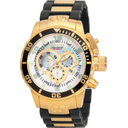 Invicta Men's 0478 Corduba Collection Chronograph Black Polyurethane and 18k Gold-Plated Watch - Watches - $214.16 