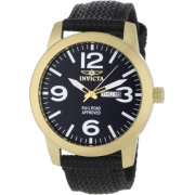 Invicta Men's 1047 Specialty Collection Black Canvas 18k Gold-Plated Stainless Steel Watch - Watches - $41.99 