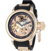 Invicta Men's 1090 Russian Diver Mechanical Skeleton Dial Black Polyurethane Watch - Watches - $162.64 