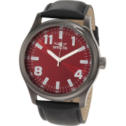 Invicta Men's 11433 Specialty Red Dial Black Leather Watch - Watches - $83.64 