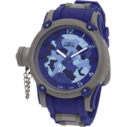 Invicta Men's 1201 Russian Diver Blue Camouflage Dial Polyurethane Watch - Watches - $180.94 