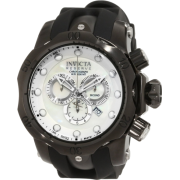 Invicta Men's 1219GMBBB Venom Reserve Ocean Quest Chronograph White Mother-Of-Pearl Black Polyurethane Watch - Watches - $439.99 