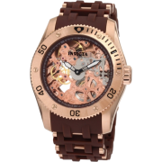 Invicta Men's 1260 Sea Spider Mechanical Skeleton Dial Brown Polyurethane Watch - Watches - $169.99 