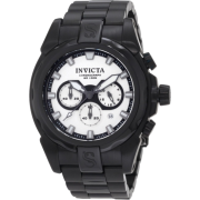 Invicta Men's 1340 Speedway Chronograph Silver Dial Black Ion-Plated Stainless Steel Watch - Watches - $108.91 