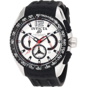 Invicta Men's 1454 S1 Racing Team Chronograph Silver Dial Black Polyurethane Watch - Watches - $94.77 