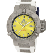 Invicta Men's 1588 Subaqua Noma III Yellow Dial White Silicone Watch - Watches - $149.99 