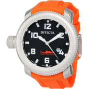 Invicta Men's 1690 Pro Diver Sea Hunter Black Dial Orange Rubber Watch - Watches - $95.00 