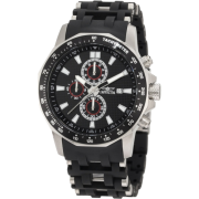 Invicta Men's 1930 Sea Spider Chronograph Black Textured Dial Black Polyurethane Watch - Watches - $99.99 