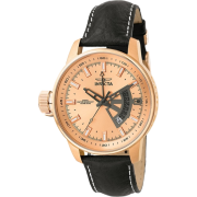 Invicta Men's 6518 Force Collection Lefty 18k Rose Gold-Plated Black Leather Watch - Watches - $99.99 