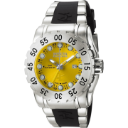 Invicta Men's 6648 Reserve Collection GMT Yellow Dial Black Rubber Watch - Watches - $205.00 