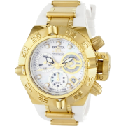 Invicta Women's 0536 Subaqua Noma IV Collection Chronograph 18k Gold-Plated Stainless Steel and White Polyurethane Watch - Watches - $299.99 