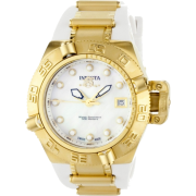 Invicta Women's 0540 Subaqua Noma IV Collection 18k Gold-Plated Stainless Steel and White Polyurethane Watch - Watches - $279.99 