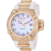 Invicta Women's 0541 Subaqua Noma IV Collection 18k Rose Gold-Plated Stainless Steel and White Polyurethane Watch - Watches - $279.99 