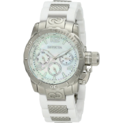 Invicta Women's 1696 Corduba Mother-Of-Pearl Dial White Polyurethane and Stainless Steel Watch - Watches - $152.60 