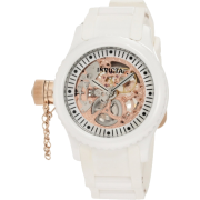 Invicta Women's 1827 Russian Diver Left Handed Mechanical Skeleton Dial White Polyurethane Watch - Watches - $171.99 