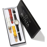 Invicta Women's Leather MOP Rotating Bezel Date Watch Set 0558 - Watches - $89.95 