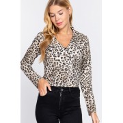 Ivory Leopard Print Faux Suede Biker Jacket - Jakne in plašči - $41.80  ~ 35.90€