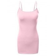 JJ Perfection Women's Adjustable Spaghetti Strap Solid Cami Tunic Tank Top - Camisas - $9.99  ~ 8.58€