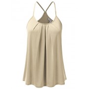 JJ Perfection Womens Casual Front Pleated Cami Tank Top - Košulje - kratke - $13.99  ~ 88,87kn