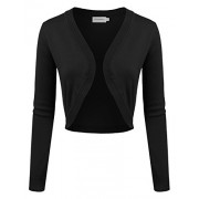 JJ Perfection Women's Cropped Open Front Long Sleeve Bolero Shrug Cardigan - Košulje - kratke - $13.99  ~ 88,87kn