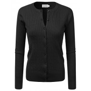 JJ Perfection Women's Long Sleeve Crew Neck Button Down Twist Knit Cardigan - Košulje - kratke - $15.99  ~ 101,58kn