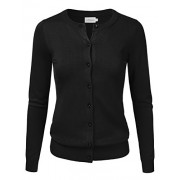 JJ Perfection Women's Long Sleeve Round Neck Gem Button Cardigan - Košulje - kratke - $15.99  ~ 101,58kn