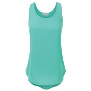 JJ Perfection Women's Plain Sleeveless Scoop Neck Woven Tank Top - Košulje - kratke - $9.99  ~ 63,46kn