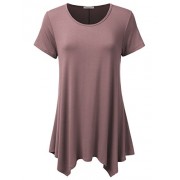 JJ Perfection Women's Short Sleeve Loose Fit Swing Tunic Top T-Shirt - Košulje - kratke - $12.29  ~ 78,07kn