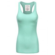 JJ Perfection Women's Solid Ribbed Knit Stretch Racerback Tank Top - Košulje - kratke - $9.59  ~ 60,92kn