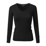 JJ Perfection Women's Versatile Long Sleeve Pullover Sweater w/Button Design - Košulje - kratke - $15.99  ~ 101,58kn