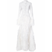 JONATHAN SIMKHAI cut out feather gown - Dresses - £19,099.00 