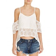 Jack by BB Dakota Women's Fergie Embroidered Eyelet Cold Shoulder Top, White, Meidum - Košulje - kratke - $65.00  ~ 412,92kn