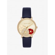 Jaryn Pave Gold-Tone Leather Watch - Zegarki - $275.00  ~ 236.19€