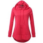 JayJay Women Lace Up High Low Sweat Casual Long Sleeve Hoodie Lightweight Sweatshirt - Camicie (corte) - $19.99  ~ 17.17€