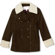 Jessica Simpson Coats Girls 7-16 Asymmetrical Zipper Olive - Jacket - coats - $49.50 