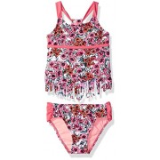 Jessica Simpson Girls' Ditsy Floral Fringe Tankini Two Piece Swim Set - Badeanzüge - $12.99  ~ 11.16€