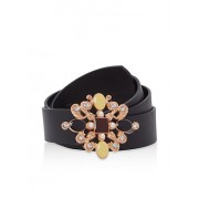 Jeweled Buckle Faux Leather Belt - Cintos - $5.99  ~ 5.14€