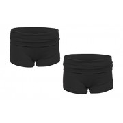 Juniors Comfortable and Active Fitted Foldover Gym Workout Cotton Short Shorts - Hlače - kratke - $22.99  ~ 146,05kn